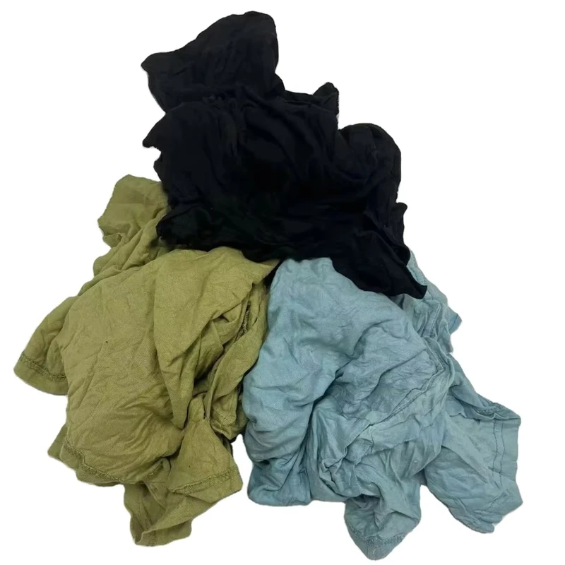 Marine Industrial Cleaning Mutilated Rags 35 55 CM Mixed Color 5kg 10kg 20kg 25kg 100% Cotton Water & Oil Absorbent