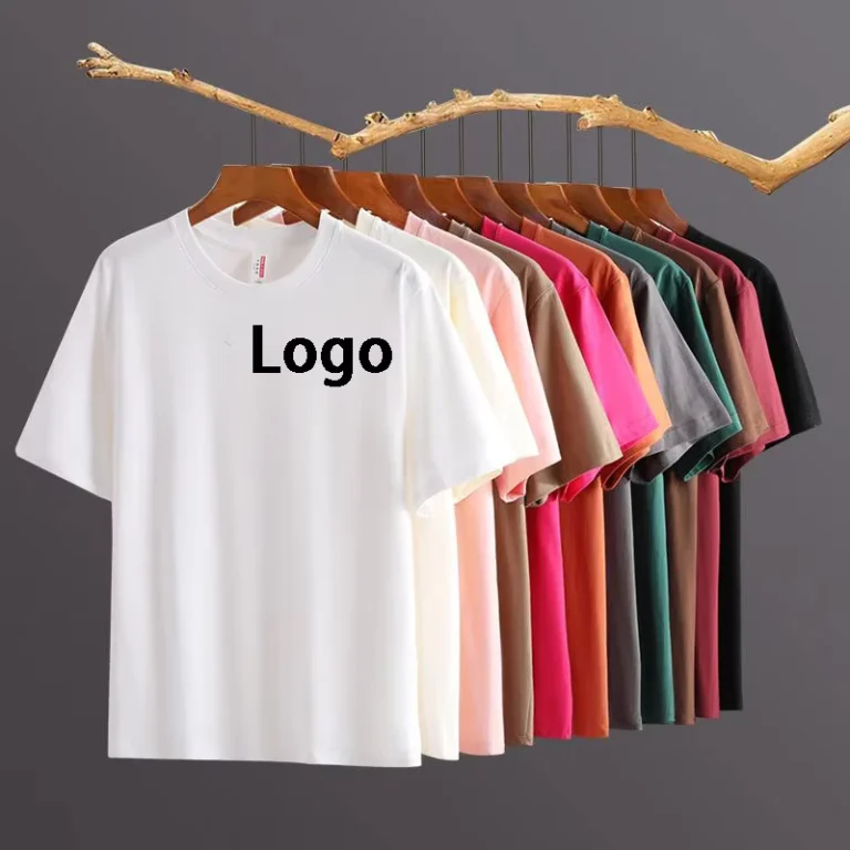 Mass-Supplier-Logo-Printing-100-Cotton-Breathable-Low-MOQ-Oversized-Thick-Plain-T-Shirts-Custom-Mens-T-Shirts