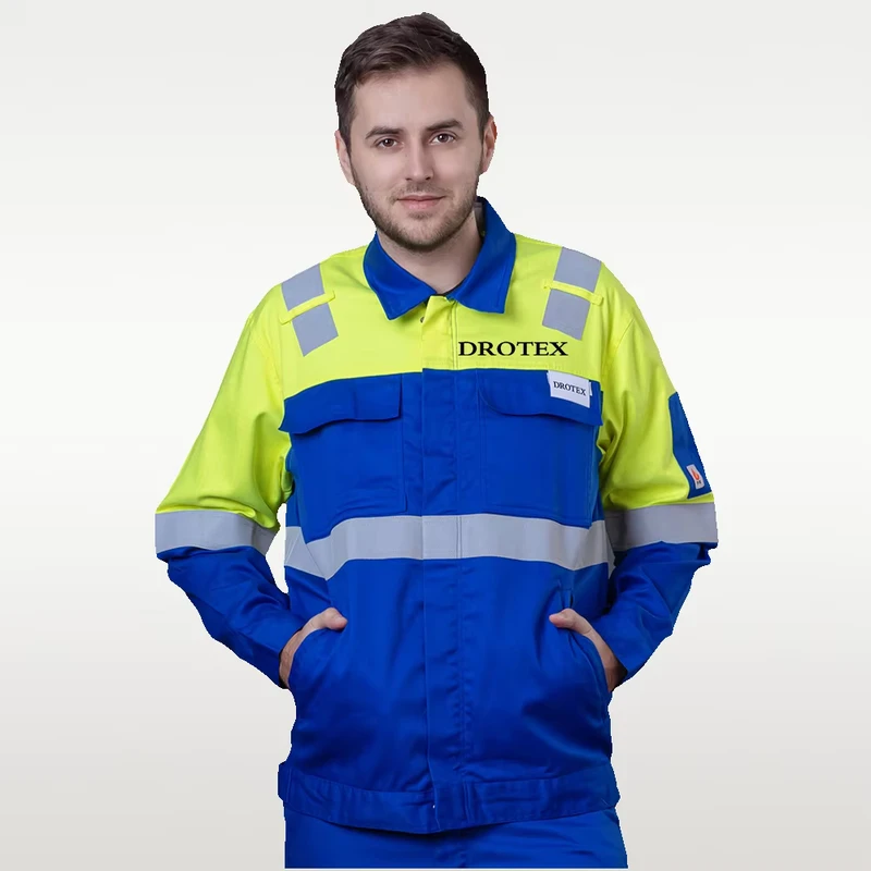 Mechanic Mining Safety Wearing Fr Clothing Work Clothes Hi Vis Fire Resistant Jacket