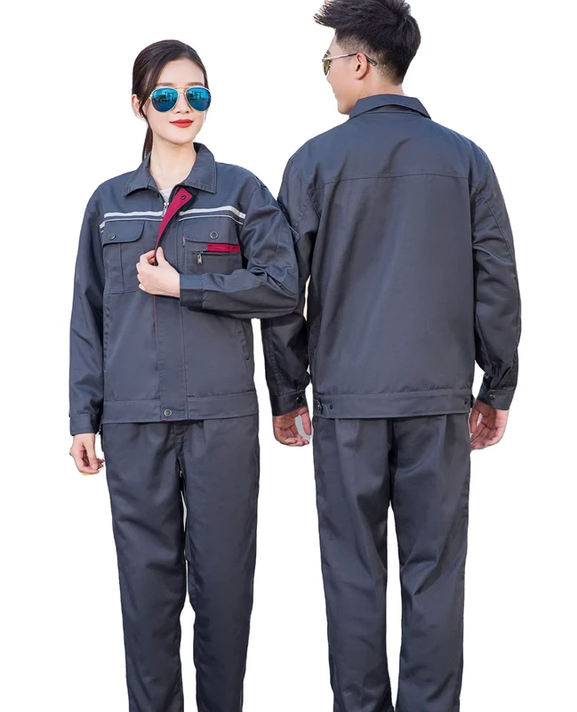 Mechanic-Safety-FR-Welding-Coverall-Two-Piece-Workwear-Suits-Cotton-Polyester-100-Cotton