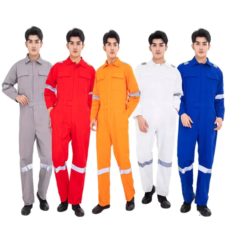 Mechanic-Workshop-Oem-logo-Custom-Working-Uniform-Workwear-Coverall-Reflective-Work-Suit-Jumpsuit-One-Piece-Safety-Work-Uniforms