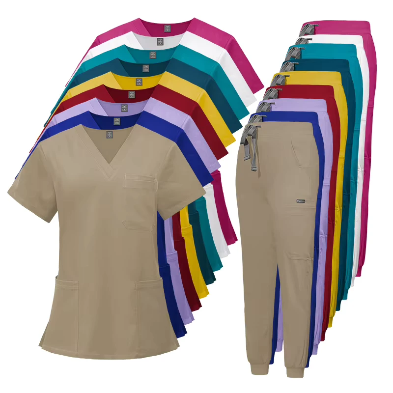 Medical Hospital Scrub Uniform Set with OEM Service