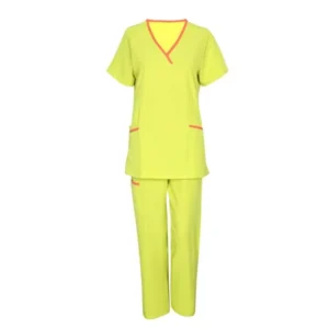 Medical Nurse Uniform Set Breathable Woven Fabric Split Suit Scrub Top and Pants Hospital Working Uniform for Female Male