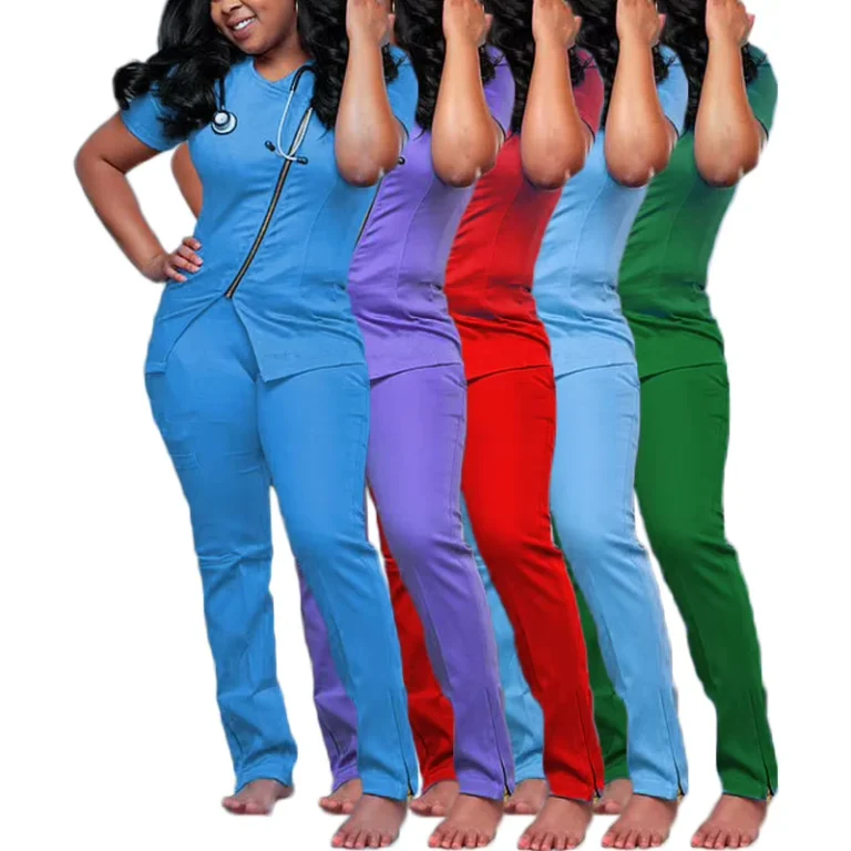 Medical-Scrub-Jacket-and-Jogger-Uniform-Set-with-Short-Sleeves