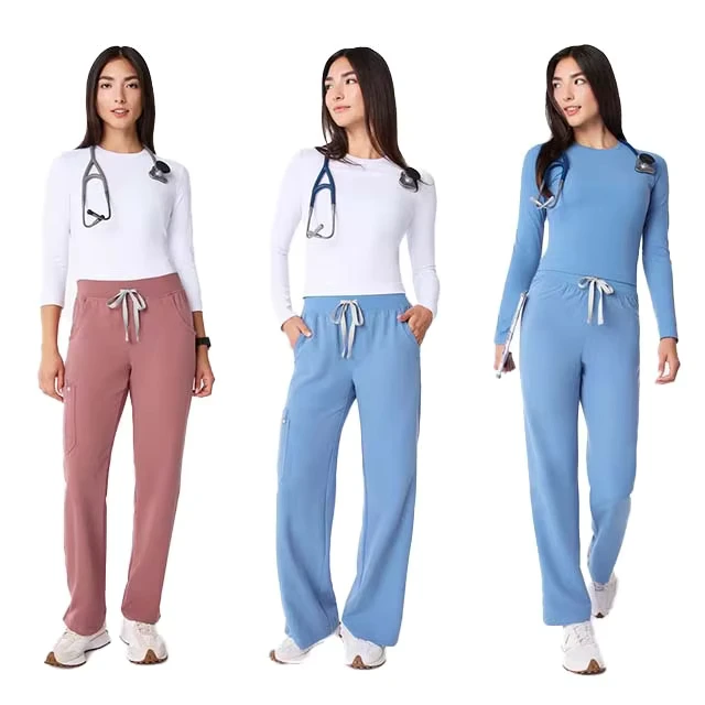 Medical Scrub Sets Jersey Fabric with Spandex Hospital Use Women's Scrub Suit OEM Service