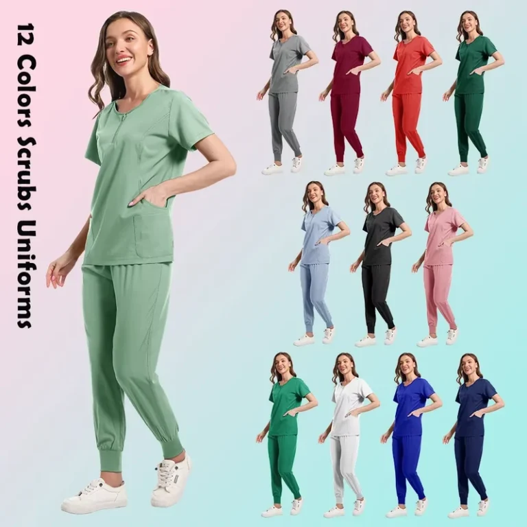 Medical-Uniform-Clinical-Suit-for-Women-Plus-Size-Hospital-Nursing-Scrubs-White