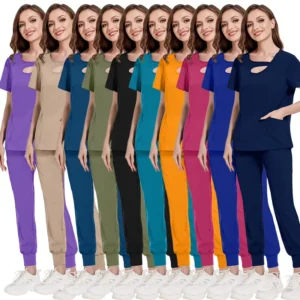 Medical Uniform for Hospital Surgical Nursing Pharmacy and Clinic Work Spandex Polyester