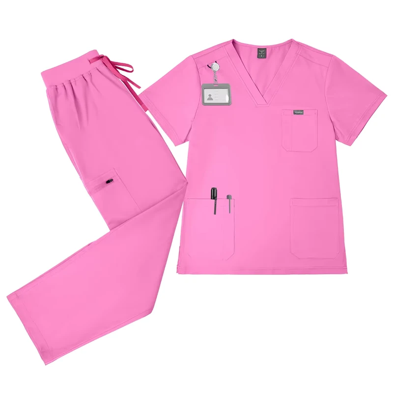 Medicos Straight Leg Factory Custom Men's Nurse Uniform Set V neck Clinic Wear for Nurses Straight Leg Medical Scrubs Set