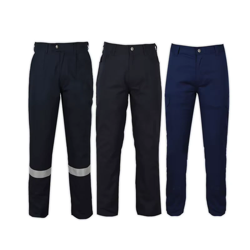 Men 100% Cotton Fire Resistant Industry FRC Fire Flame Retardant Reflective Safety Work FR Pants Fireproof Work Pants