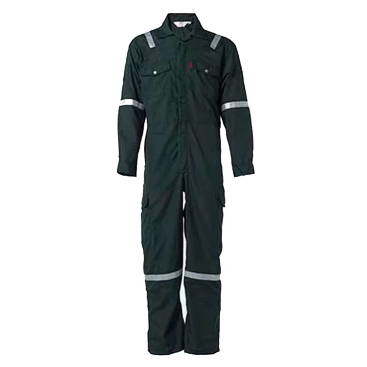 Men Black Safety Fire Retardant Coverall Industrial Workwear Mechanics Oil Resistant Fireproof Working FR Coveralls