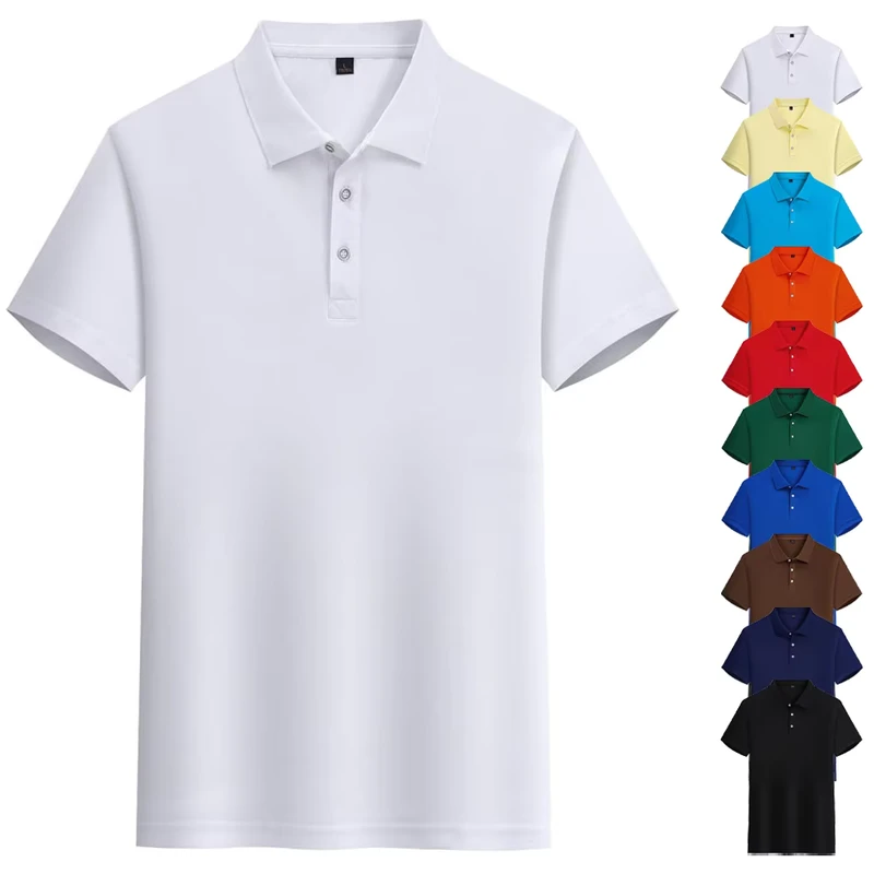 Men Casual Polo T shirts Summer Short Sleeve Work Collar T Shirts Men Bulk Polo Tshirt for Men Camisa Polo Masculina