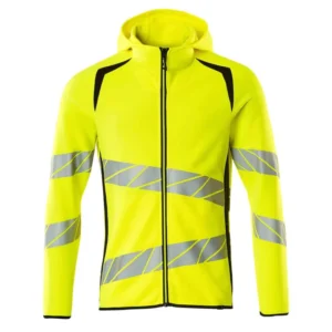 Men Hi Vis Customized Safety Hoodies High Visibility Zipper Hoodie Unisex Construction Reflective Zip