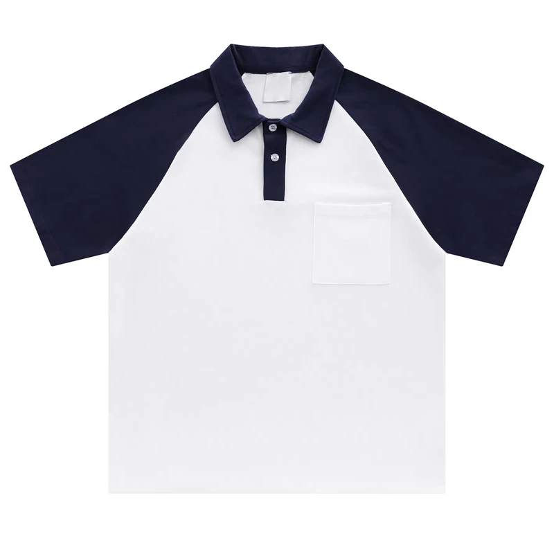Men High Quality Raglan Polo Shirt Custom 100% Cotton Polo T shirt Summer Button Polo Shirts