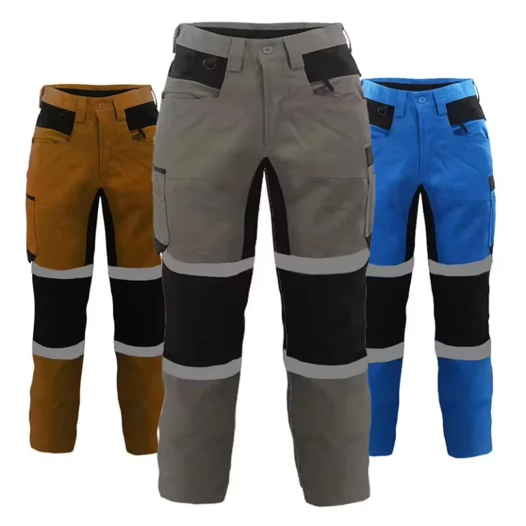 Men-High-Visibility-Lightweight-Work-Trousers-Casual-Trousers-With-Pockets