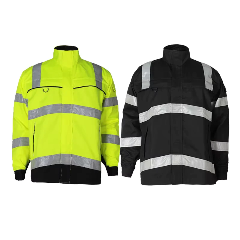 Men High Visibility Mining Workwear Winter Construction Safety Gear Mechanic Work Fire Retardant Jackets Waterproof