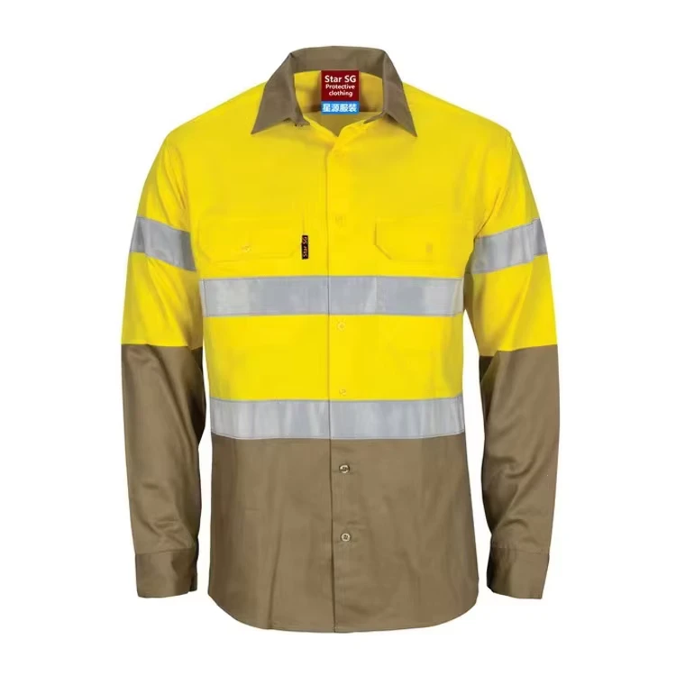 Men-Industrial-Breathable-Flame-Resistant-Work-Wear-FRC-Mechanic-FR-Welding-Work-Shirt