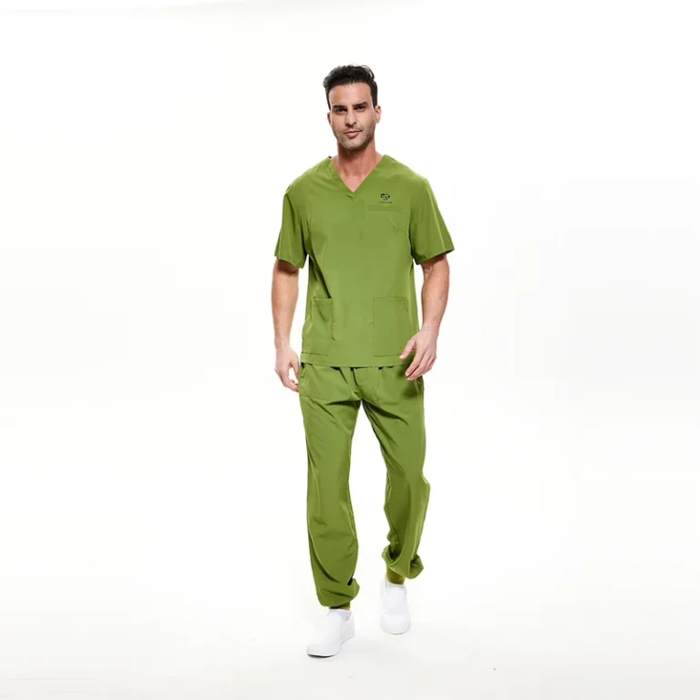 Men-Medical-Scrubs-Set-Short-Sleeve-V-neck-Scrubs-Tops-Jogger-Pants-Nursing-Uniform-Outfits-Custom-Logo