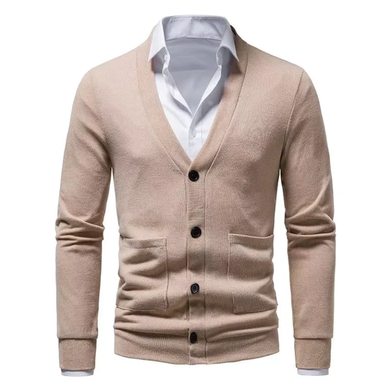 Men-O-neck-Knitted-Cardigan-Fit-Casual-Polyester-Sweater