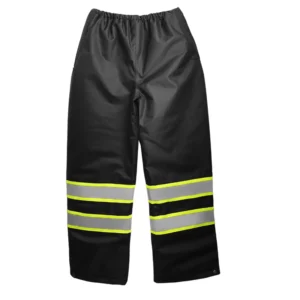 Men Reflective Safety Hi Vis Trousers Work Wear Safety Warm Trousers PU Coated Rain Cargo Work Pant Safety Reflective Trousers