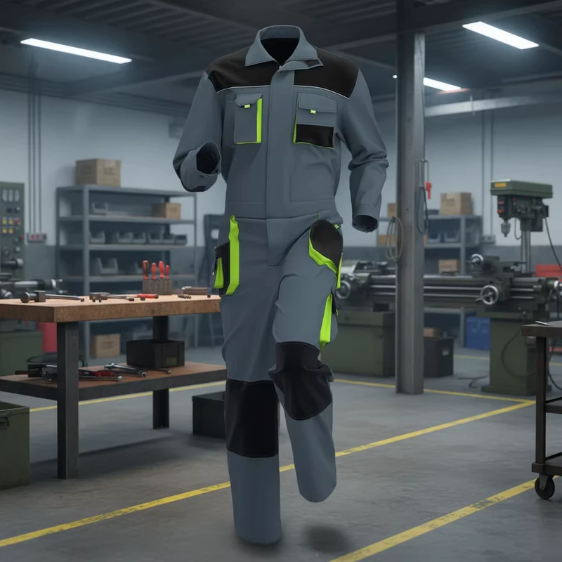 Men Repair Worker Uniforms Construction Wear Resistant Workwear Overalls Men and Women Workshop Clothes with Multi Pockets