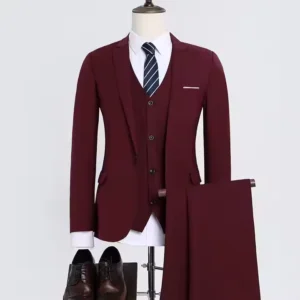 Men Suit 3 Piece Set Asian Size Suit Coat + Vest + Pants Korean Professional Wedding Man Clothing Business Formal Suits