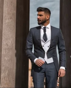 Men Suit Slim Fit 3 Piece Tuxedo Groom Style Suit Prom Party Blazer Jacket+Pant+Vest