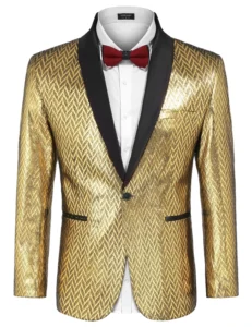 Men Suits Solid Color Party Suits Colorful Outfits for Prom Weddings Casual Suits Gold