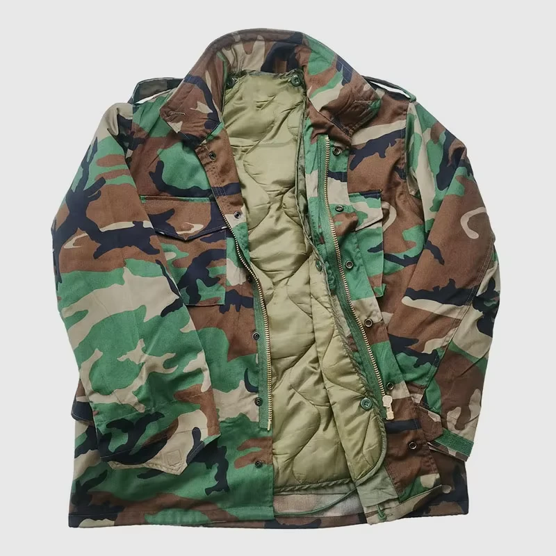 Men Tactical Winter Clothing Waterproof Camouflage Digital Printed Insulated Jacket with Removable Cotton Padded Liner