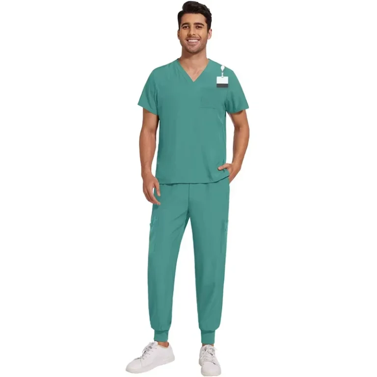Men-Womens-Stretch-Nursing-Hospital-Medical-Uniform-Scrub-Set