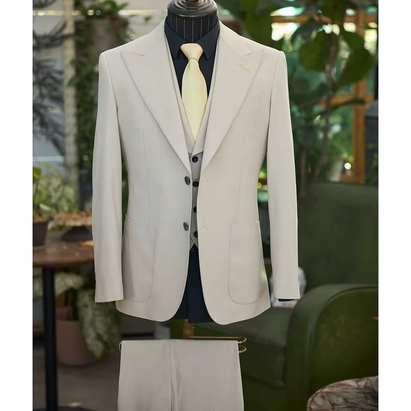 Men'S Suit Two Pieces Suit Slim Business Work Customization