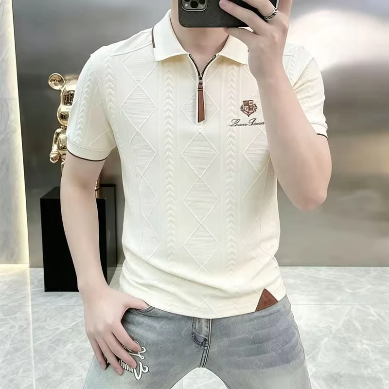 Men's 1/4 Zip Slim Fit Golf Polo Shirts, Short Sleeve, Vintage Casual