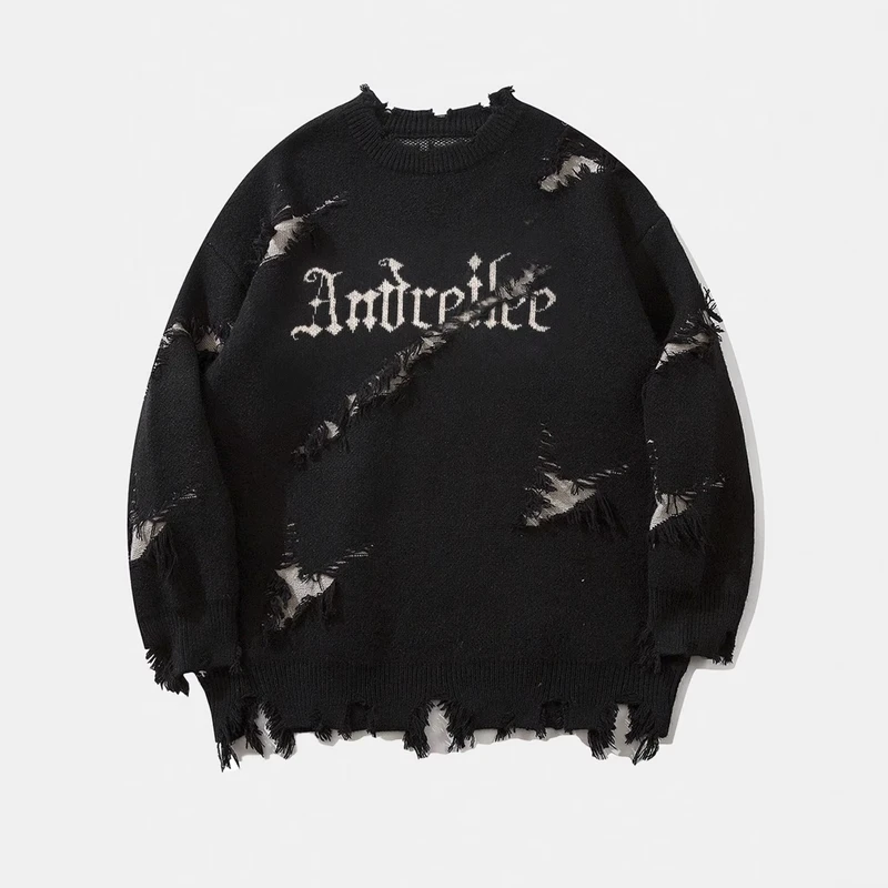 Men's 100% Cotton Anti Wrinkle Breathable Autumn Front Logo Knitted Sweaters
