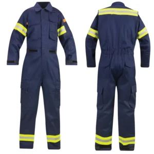 Men’s 100% Cotton FR Coverall Hi Vis Reflective NFPA 2112 Certified Sample Available