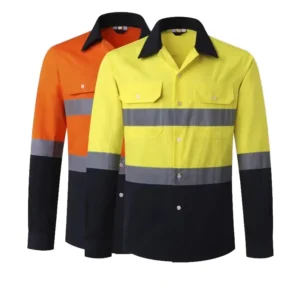 Men’s 100% Cotton Fireproof Workwear Reflective Mining Uniform Hi Vis Anti Static Work Suit