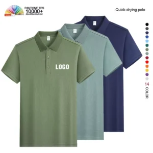 Men’s 100% Cotton Polo Shirt Sports Work Uniform Custom Logo Embroidery