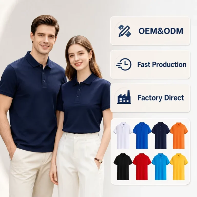 Mens-100-Cotton-Polo-Shirts-Custom-Company-Embroidered-Logo-Office-Work-Soft-Breathable-Professional-Tops-Bulk