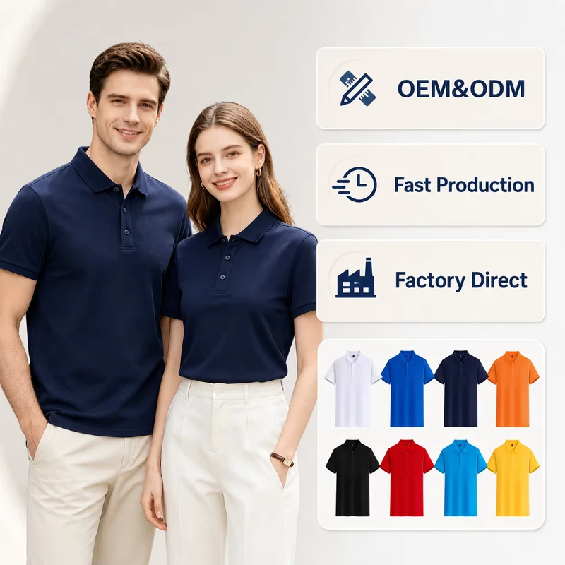 Men's 100% Cotton Polo Shirts Custom Company Embroidered Logo Office Work Soft Breathable Professional Tops Bulk