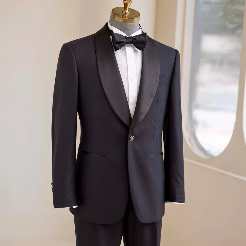 Men's 100% Wool Bespoke Plus Size Suit 120-150' Super British Fabric High Quality Single Breasted Waterproof Pant