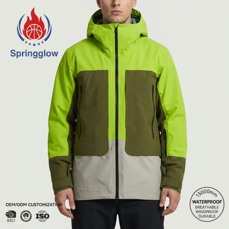 Mens 15000mm Waterproof Snow Jacket Men Ski Suit Snowboard Jacket Hardshell Insulated Thermal Winter Outdoor