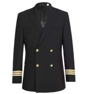 Men’s 2-Piece Pilot Hostess Suit Short Sleeve Airline Uniform with Pants and Coat for Flight Attendants