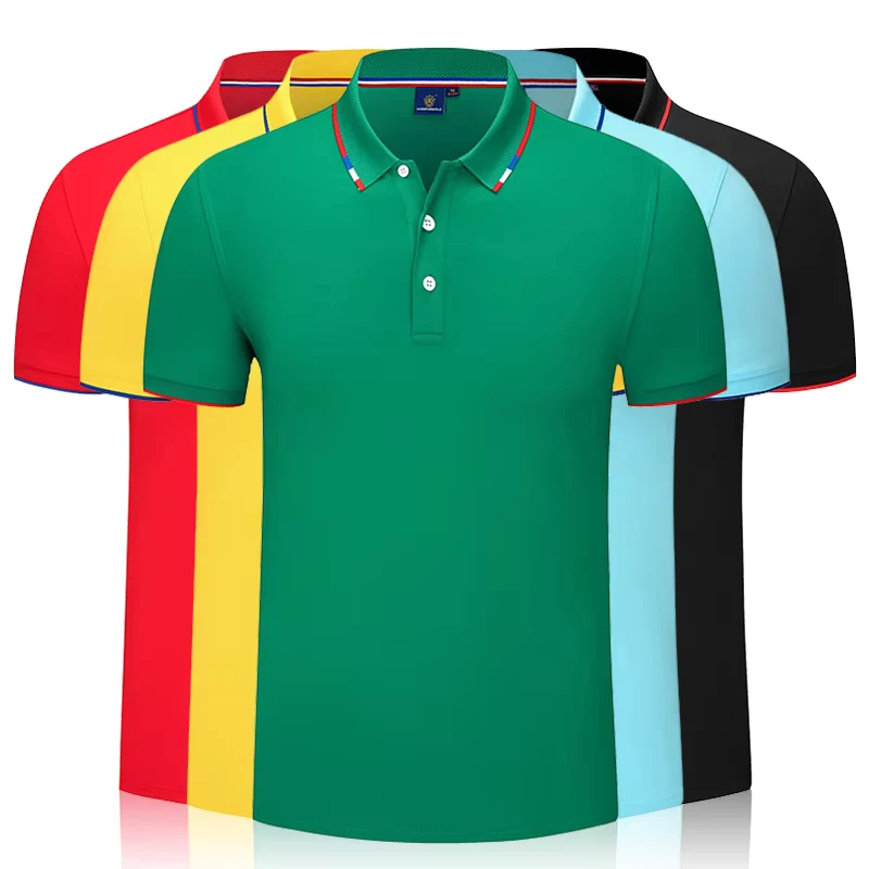 Men's 200g Turn-Down Collar Golf Polo Shirt Work Uniform Printing Embroidery