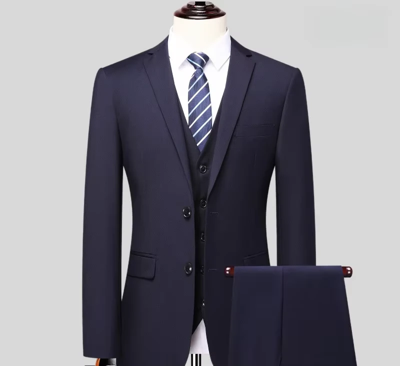 Men's 3 Piece Suit Fashionable Professional Wedding Attendant Business Formal Group Wear