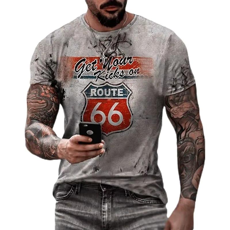 Men's 3D Poker Sublimation Digital Print T-Shirt Short Sleeve