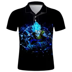 Men’s 3D Printed Goku Comics Polo Shirt Short Sleeve Streetwear
