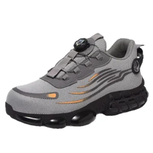 Men’s Anti-Impact Anti-Puncture Safety Shoes with Buckle for Construction and Factory Work