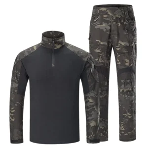 Men’s Anti-Tear Camouflage Airsoft Combat Shirt and Tactical Pants
