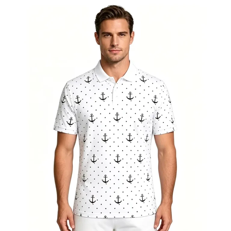 Mens-Anti-Wrinkle-Breathable-Golf-Polo-Shirt-Sublimation-Print-Outdoor-Quick-Dry