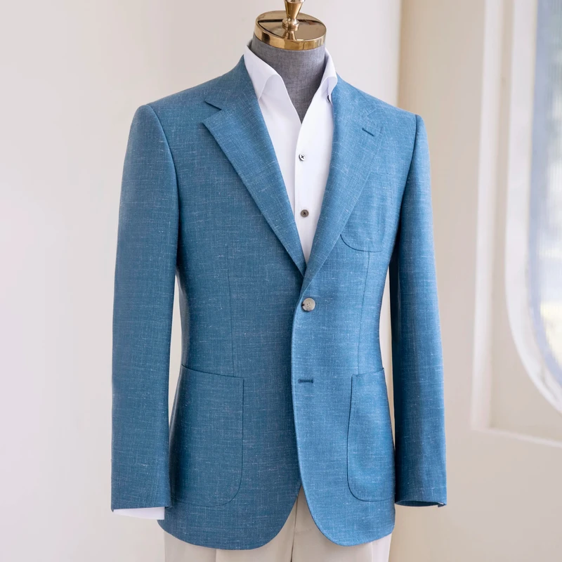 Men's Bespoke Plus Size Wedding Suit 100% Wool 120-150 Super British Fabric Single Breasted Anti-static