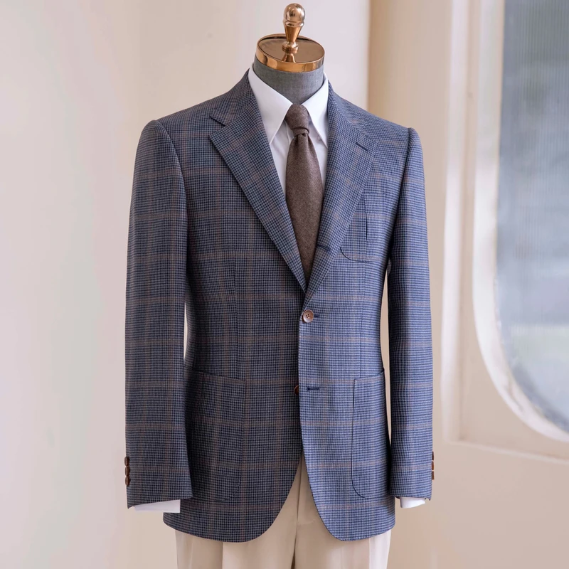 Men's Bespoke Wedding Suit 100% Wool 120-150' Super British Fabric Single Breasted Pant Coat Design High Quality