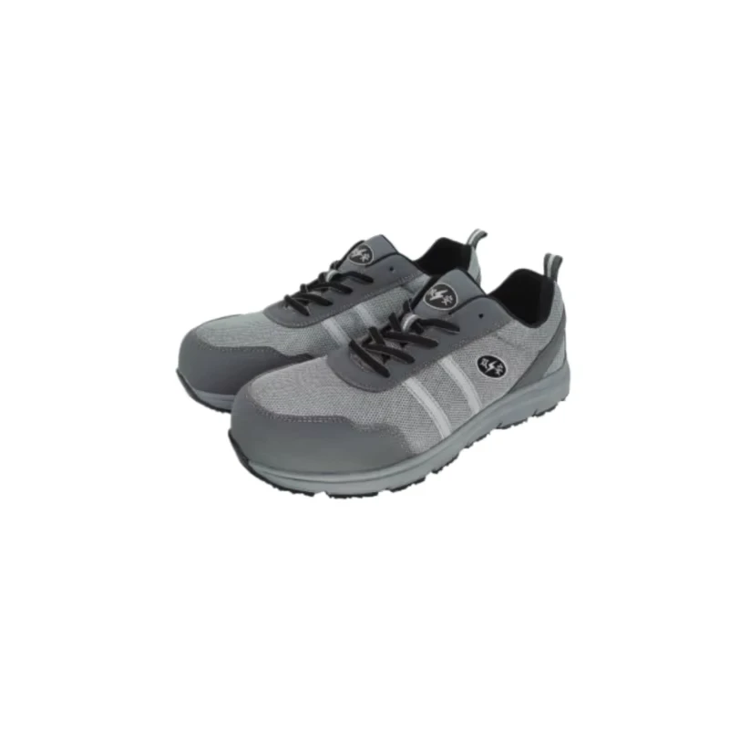 Men's Breathable Embossed Leather Steel-Toe Ankle Boot Security Work Shoes with Anti-Impact Protection